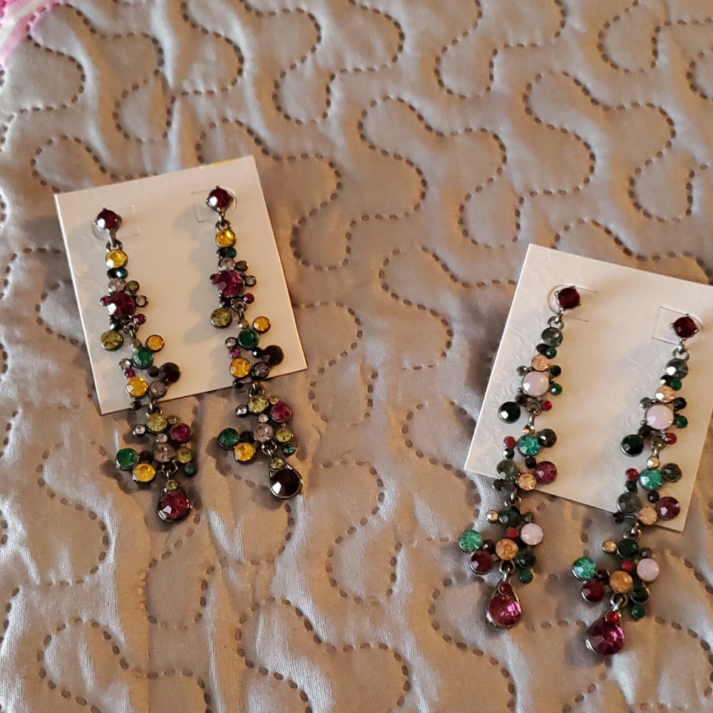 Multi-color dangle earrings